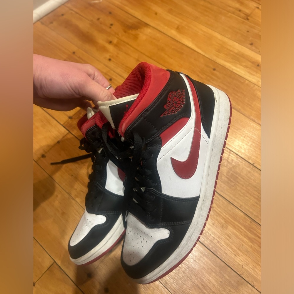 Red, White, Black Jordan Mids (Big Kids)